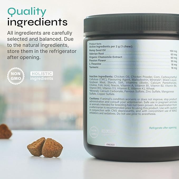 Сalming Сhews for Dogs Anxiety Relief - Anxiety Relief for Dogs - Hemp Calming Chews for Dogs - Dog Calming Treats for Storms, Separation, Fireworks, Vet Visits, Travel, Grooming - Dog Anxiety Chews