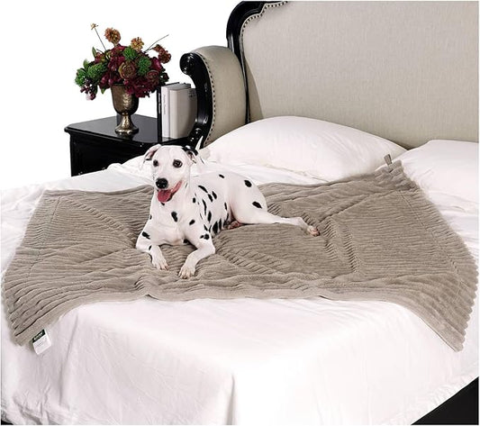 Waterproof Blanket Wind Chime Dog Blanket for Small Dogs, Washable Double Sided Pet Blanket with Milk Plush and Super Soft Velvet, Pee Proof Calming Dog Blanket for Couch Protection