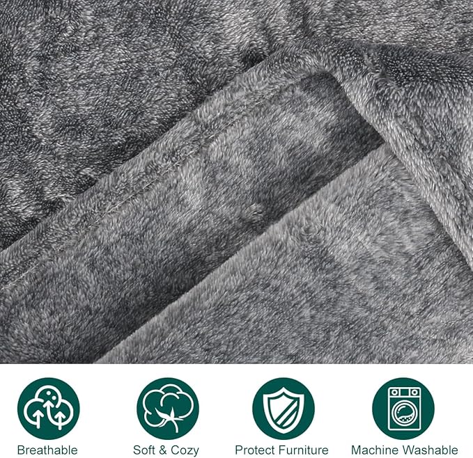 Onarway Dog Blanket Washable for Puppy: 4 Packs Dog Blankets 28_20 - Fluffy Soft Small Throw for Cat Puppy Kitten Dogs - Fleece Pet Blankets for Bed Sofa Car and Indoor - Grey and Khaki