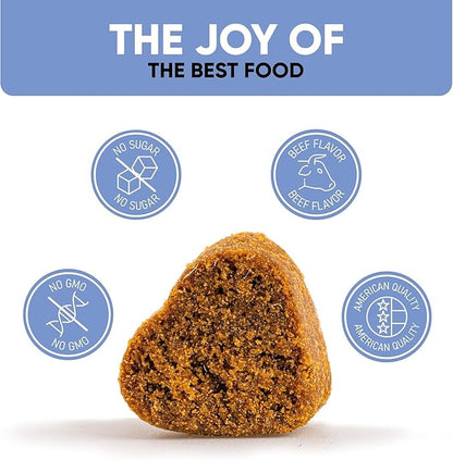 Kinpur Pet Care Relaxing Dog Calming Chews with Hemp Oil, Valerian Root, and Vitamin B - Natural Stress and Anxiety Relief for Dogs - 180 Beef-Flavored Calming Treats for All Breeds