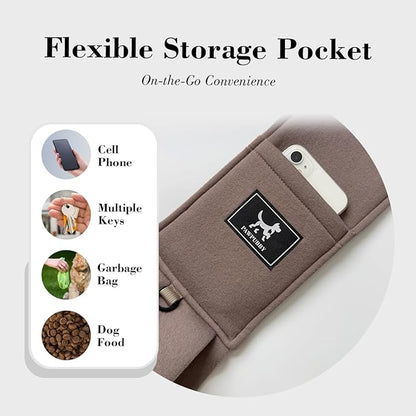 Dog & Cat Carrier Sling, Adjustable Soft Padded Shoulder Puppy Carrier, Hands-Free Dog Carrier Bag with Double Safety Buckles Premium Material for Outdoor Travel (Caramel, L)