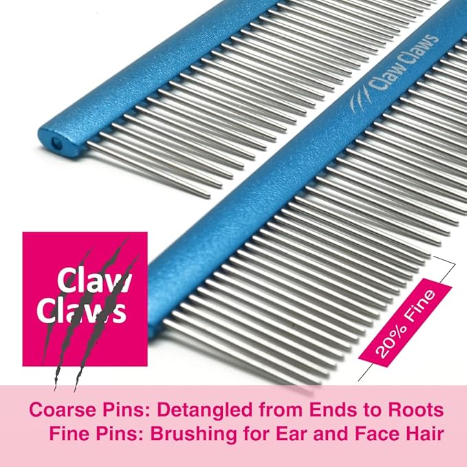 A great Curved Shears+ 9.8" Comb set for perfect home grooming choice. Medium to large long-haired dogs.