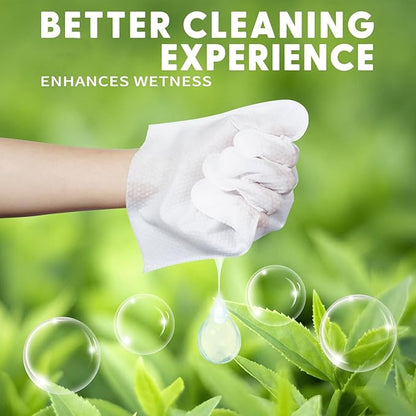 Nourish Fur Pet Grooming Wipe -Extra Thick Gloves, Cleaning & Deodorizing Bathing Wipes for Dogs & Cats, Hypoallergenic, for Daily SPA Care & Traveling; CWSJ