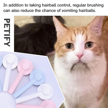 Cat Self Cleaning Slicker Brush, Cat Grooming Brush, Short and Long Haired remover for Dogs and Cats, Slicker Brush Removes Loose Undercoat & Tangled Hair (White Macaron)