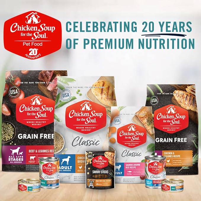 Chicken Soup for the Soul Savory Sticks Dog Treats, Beef, 5 Ounce Bag | Soy, Corn & Wheat Free, No Artificial Flavors or Preservatives