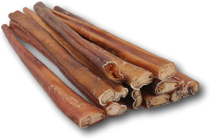 Top Dog Chews - 12 Inch Bully Sticks 50 Pack- Long Lasting, Free Range, All Natural Dog Treat, Single Ingredient, Rawhide Free, Great for Aggressive Chewers, Bulk Dog Treats.