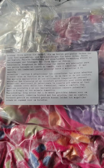 Tatuo 4 Pcs Dog Blanket Pet Puppy Blanket Puppy Teething Toys Paw Print Fleece Blanket for Pet Cat Soft Warm Sleep Mat Guinea Pig Cage Blanket(Large(36 x 36 Inch),White, Coffee, Pink, Purple)