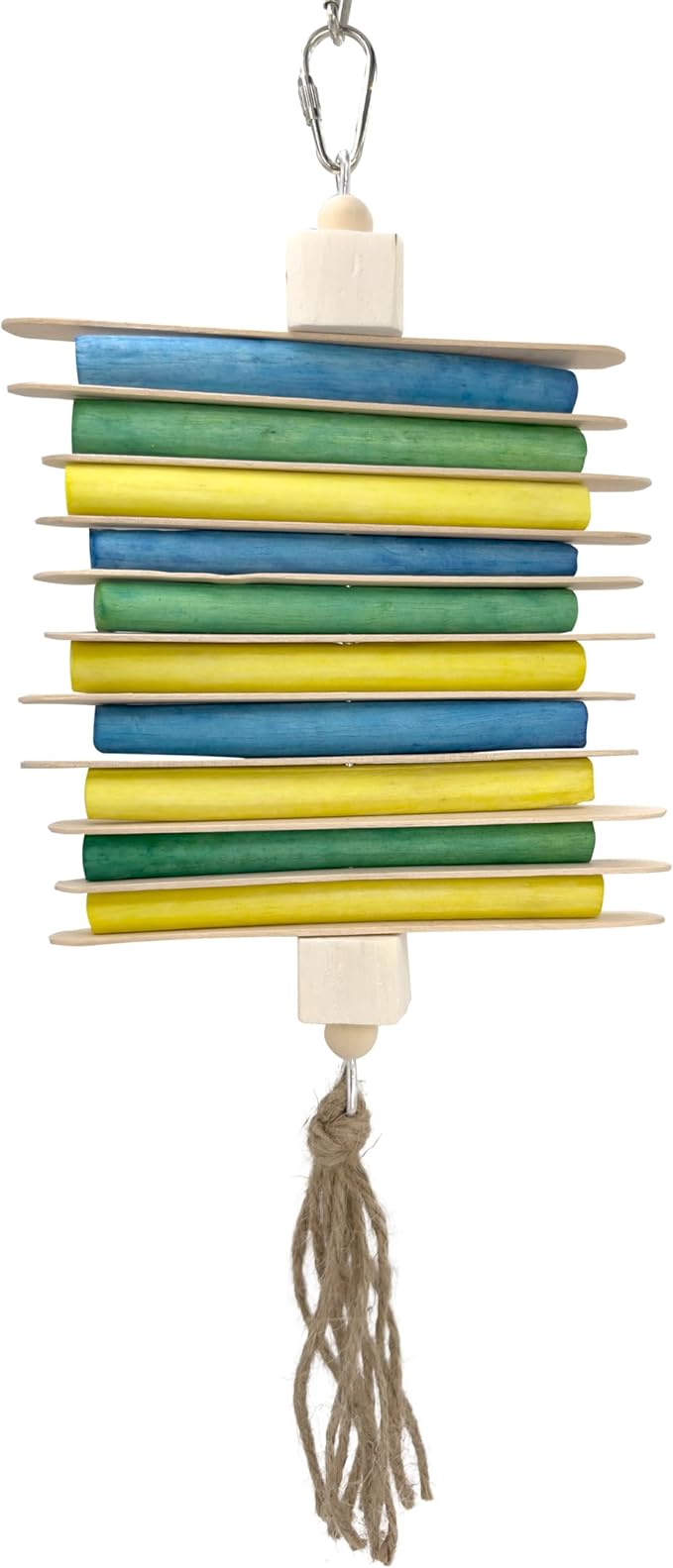 1128 Natural Rainbow Sola Stick Stack - Handcrafted Foraging Bird Cage Toy, Great for Sm to Med Size Birds