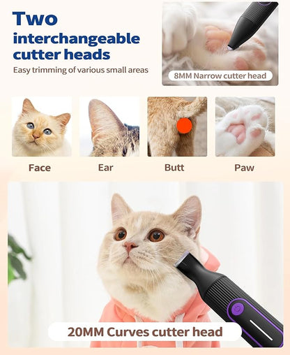 3 in 1 Dog Grooming Kit for Heavy Thick Hair&Coats, Low Noise Dog Clippers for Grooming, Rechargeable Cordless Pet Shaver with Storage Box, Dog Paw Trimmer for Small and Large Dogs Cats