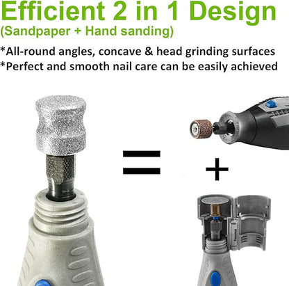 Diamond Dremel Dog Nail Grinder Bit, Dremel Nail Grinder for Pets, Faster Jumbo Dremel Diamond Bit for Dog Nails, 1/8'' Dremel Dog Nail Grinder Attachment, Dog Nail Grinder for Animals Nail Care