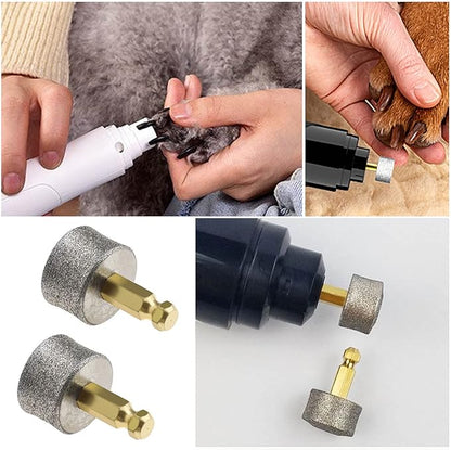 10PCS Dog Nail Grinder Head Replacement Pet Nail Grinder Tips Emery Grinding Head for Most Pet Electric Claw Nail Grooming Tools