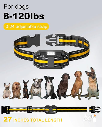 Dog Shock Collar ï¼3300Ft Dog Training Collar with Remote, IPX7 Waterproof Rechargeable Collar,Light, Beep, Vibration, Safe Shock for 8-120lbs Small Medium Large Dogs