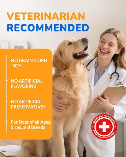 Glucosamine for Dogs 260Ct Chews - 23oz Dog Hip and Joint Supplement Chews, Chondroitin Joint Supplement for Dog, USA Lab Formula with Probiotics, Natural Support for Dogs