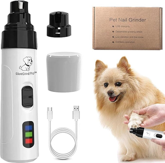 Silent Grind Pro for Dogs, SilentGrind Pro, Silent Grind Pro Dog Nail Trimmer, New Electric Dog Nail Clippers for Dog Nail Grinders Rechargeable, Pet Poochie Nail Grinder, Pet Paws Grooming Tool (1PC)