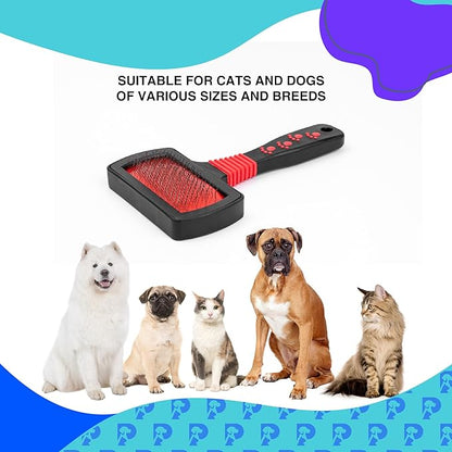 Dog Slicker Brush - Professional Grooming Tool for Goldendoodles, Poodles, and Doodles - Effortless Undercoat Shedding Removal and Tangle-Free Fur - Gentle Dematting and Detangling