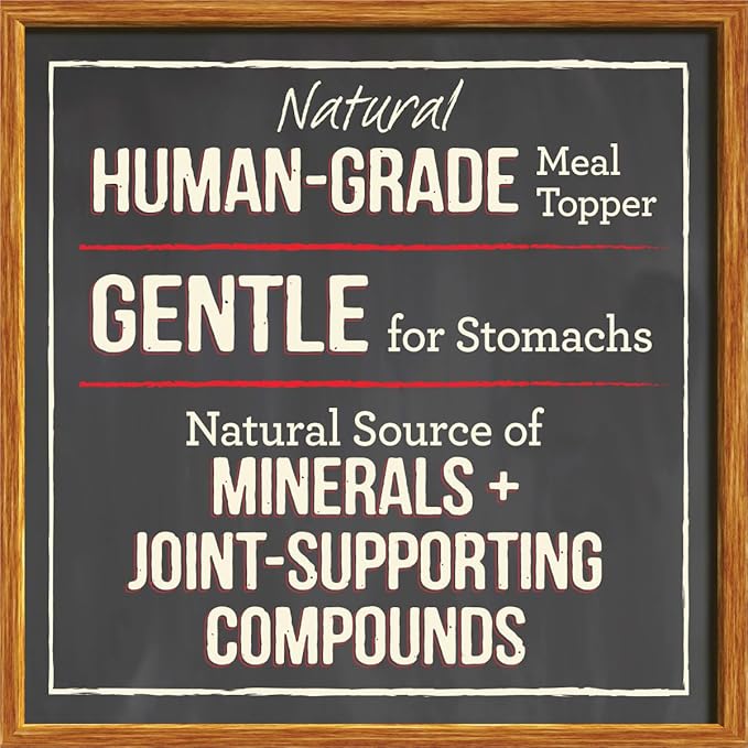 Merrick Grain Free Bone Broth, Premium Human Grade And Gluten Free Dog And Cat Food Topper Pouches, Chicken - 16 oz. Pouch. (Pack of 2)