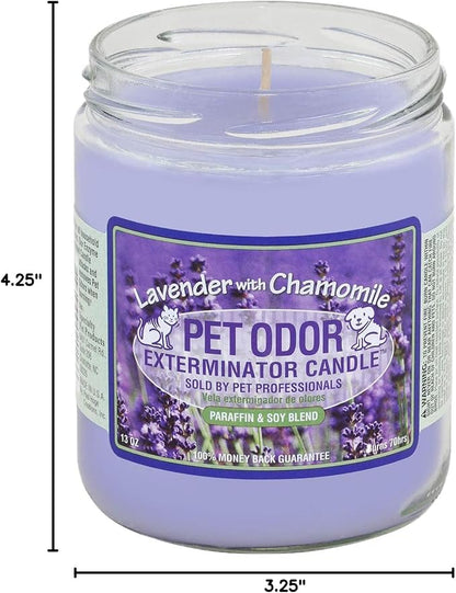 0 Pet Odor Exterminator Candle Lavender with Chamomile