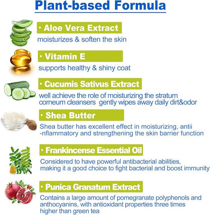 DR.EASY All Purpose Pet Grooming Wipes 100Ct Plant Based Ingredients for Paws,Body,Nose &Bum Cleaning,Remove Dirt,Dander & Excess Hair with Soft and Thick Wipes,No Fragrance