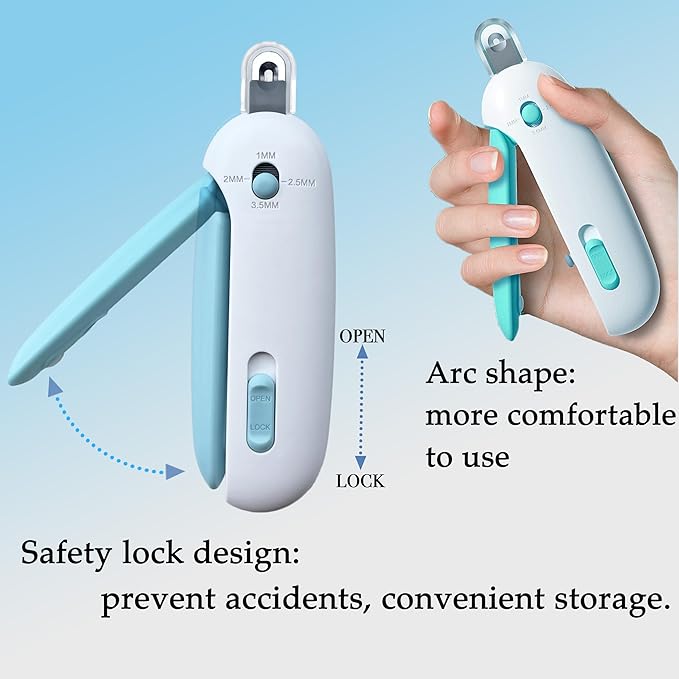 Pet Gromming Kit Nail Clipper&Hair Brush for Dog&Cat Brush Self Cleaning Slicker Brush with Release Button, Dog Shedding Brush for Cat Grooming Comb Rabbit Nail Clipper with Nail File Dog Claw Trimmer