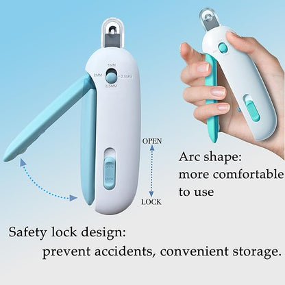 Pet Gromming Kit Nail Clipper&Hair Brush for Dog&Cat Brush Self Cleaning Slicker Brush with Release Button, Dog Shedding Brush for Cat Grooming Comb Rabbit Nail Clipper with Nail File Dog Claw Trimmer