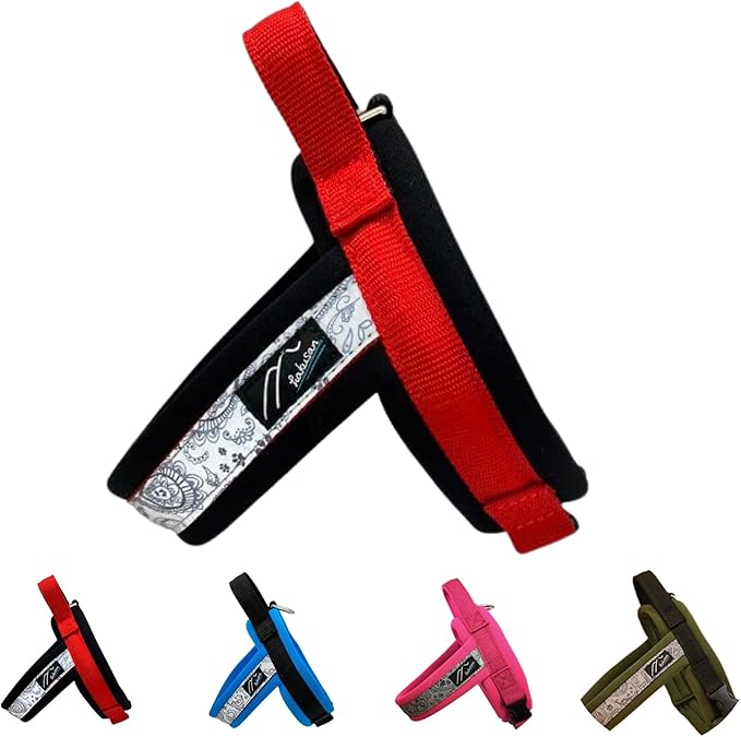 hakusan New Just Fit Dog Harness Dragon - Reflective, Paisley, Stress-Free, Japanese Made,one-touch buckles,easily put on, (Red_Black, 00)