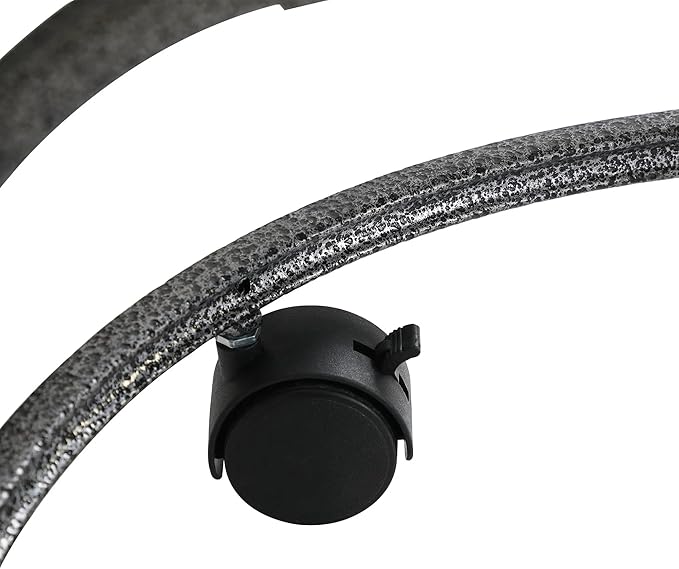 Parrot Stand Bird Perch Stand Bird Playstand with Easy Grip Tray Bowls Toy Hook Rolling Wheel Large Pet Gift Wrought Iron Play Ground Rolling Wheel (Black)