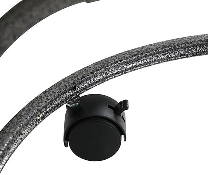 Parrot Stand Bird Perch Stand Bird Playstand with Easy Grip Tray Bowls Toy Hook Rolling Wheel Large Pet Gift Wrought Iron Play Ground Rolling Wheel (Black)