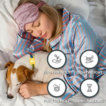 Dog Tracker Smart Pet Location Tracker with Collar Holder Pink, Personalized Smart Item Finder, MFi Certificated Dog Tracking Device, No Monthly Fee,Works with Apple Find My,Not GPS (iOS Only) Golden