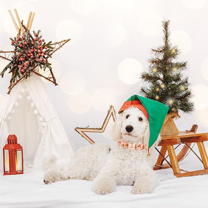 Lionheart glory Christmas Dog Collar Pink Collar Dog Adjustable Soft Dog Collars Gingerbread Man Dog Collars for Small Medium Large Dogs Female or Male Pet Collar