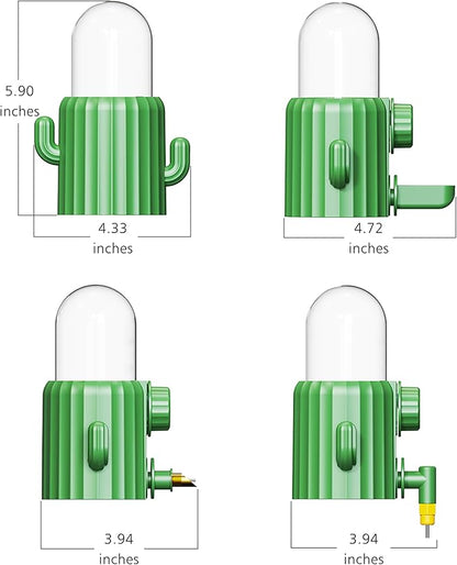 Hanging Small Animal Pet Feeder Set for Cage, Food Bowl and Gravity Water Dispenser with 3 Different Nozzles for Dog Cat Rabbit Bird Guinea Pigs Chinchilla Ferret Hedgehog