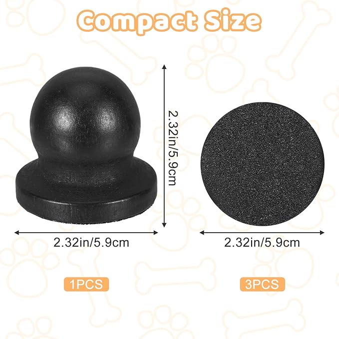 Dog Nail File Board with 3PCS Replaceable Sandpaper, Wooden Dog Nail Scratch Board Pad, Puppy Stress-Free Training Claw Care Emery Pad Treat Box Trimmers Accessories(Black)