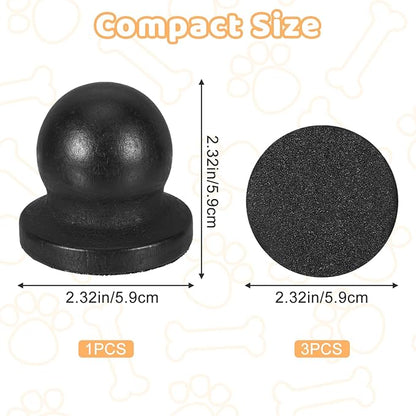 Dog Nail File Board with 3PCS Replaceable Sandpaper, Wooden Dog Nail Scratch Board Pad, Puppy Stress-Free Training Claw Care Emery Pad Treat Box Trimmers Accessories(Black)