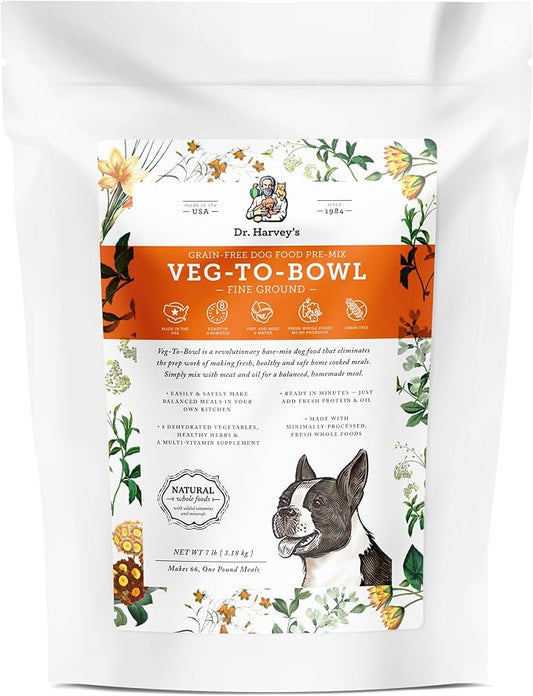 Dr. Harvey's Veg-To-Bowl Fine Ground Dehydrated Vegetable Pre-Mix for Dogs, 7-Pound Bag