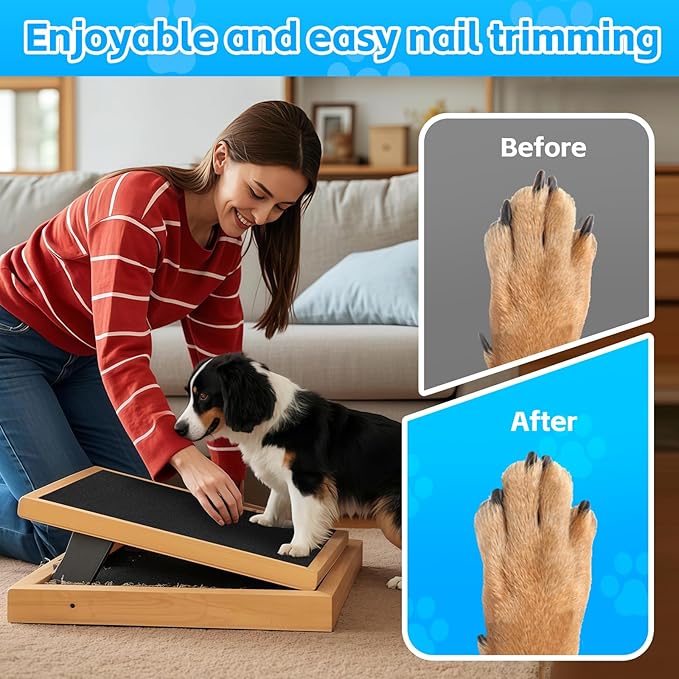 Pet Nail Self Adhesive Replacement Emery Paper, Eases Dog Nail Trimming Anxiety, Suitable for Doors and Walls(10in*13ft, Black)