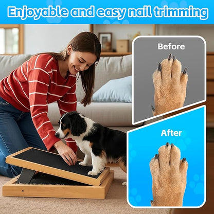 Pet Nail Self Adhesive Replacement Emery Paper, Eases Dog Nail Trimming Anxiety, Suitable for Doors and Walls(10in*13ft, Black)