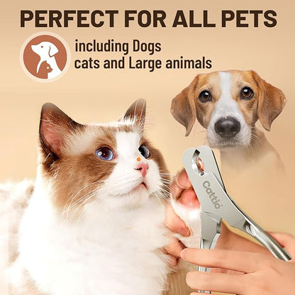 Dog Nail Clippers - All Steel Material, Built-in Spring,Heavy Duty Dog Nail Trimmer Full Metal Razor Sharp Professional for All Dogs Cats with Thick Toena,Dog Nail Trimmers