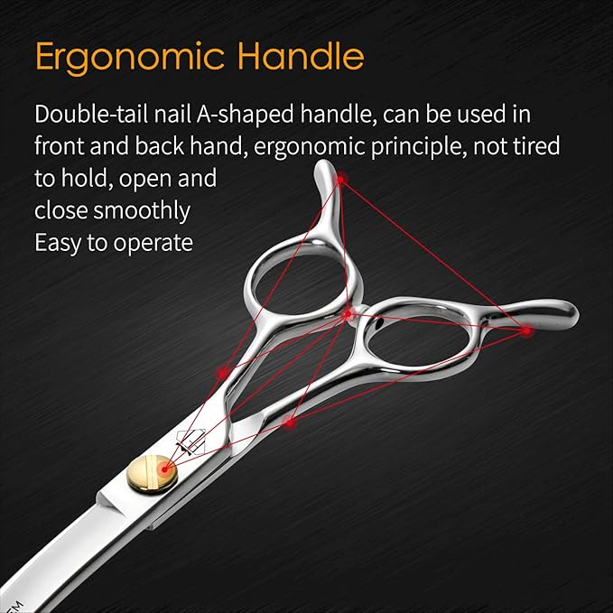Dog Grooming Scissors: 7.5" Pet Shears Made Of Japanese VG10 Advanced Stainless Steel Professional Grooming Scissors for Dogs Cats and Other Pets