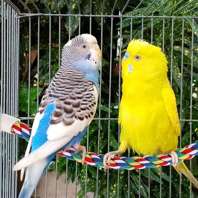 1pc Parrot Cotton Rope Chewing for Birds Climbing Rope Perch for Parrots Budgies and Cockatiels Bird Supplies for Exercise and Fun