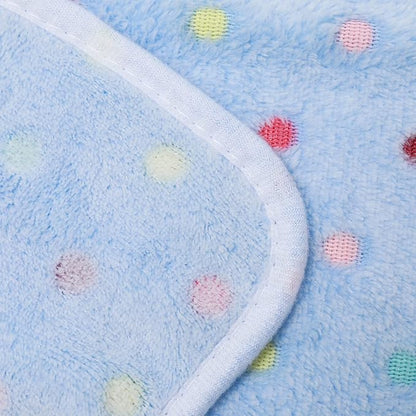 Luciphia 1 Pack 3 Blankets Super Soft Cute Dot Pattern Pet Blanket Flannel Throw for Dog Puppy Cat Large(41x31), Blue