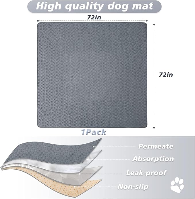 PJYuCien Dog Playpen & Pee Pad - 8-Panels 24" H Metal Foldable Dog Exercise Playpen with 72" x 72" Extra Large Non-Slip Washable Dog Pee Pad, Indoor Outdoor for Small Medium Pets