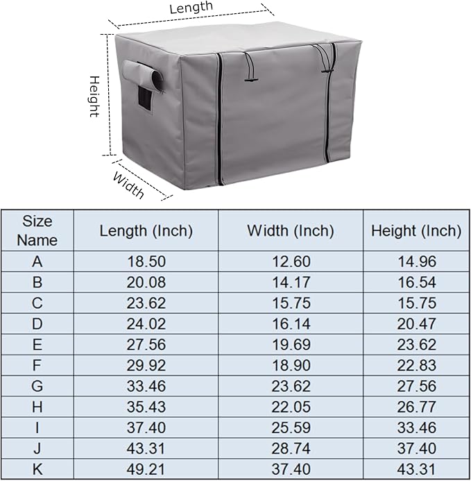 Dog Crate Cover Waterpoof Grey Pet Kennel Covers for Puppy Cat Indoor Outdoor Fit for 1 Door Wire Crate, 29.92x18.90x22.83 Inch
