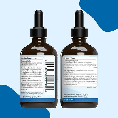 Pet Wellbeing Agile Joints for Cats - Veterinarian-Formulated - Hip and Joint Health, Mobility, Devil_ Claw, Boswellia, Joint Ligament and Cartilage - Herbal Supplement 4 oz (118 ml)