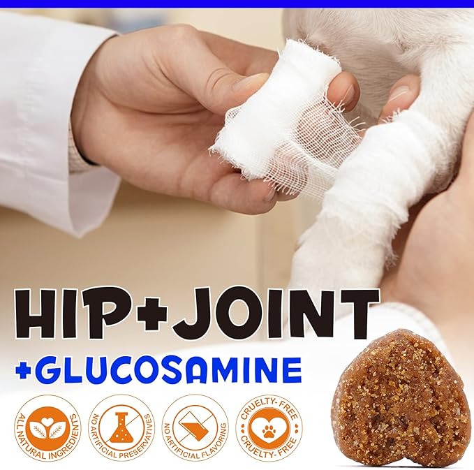 Glucosamine for Dogs - Hip & Joint Supplement (150 Tablets, 13.2 oz) - Chews with Chondroitin, MSM & Hemp Oil for Arthritis Relief & Enhanced Mobility for All Breeds