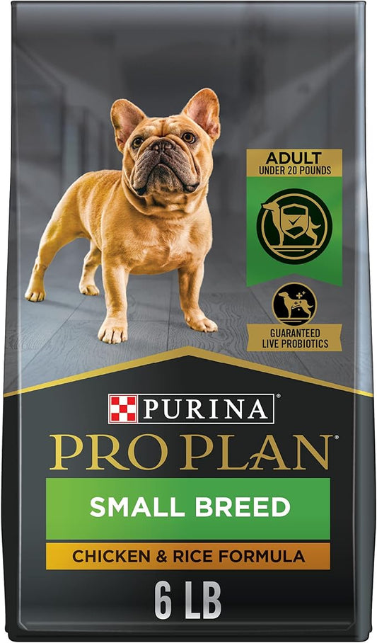 Purina Pro Plan Small Breed Dry Dog Food Chicken and Rice Formula With Guaranteed Live Probiotics - 6 lb. Bag