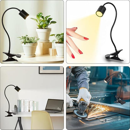 LED Aquarium Light, 4W Clip-on Fish Tank Lamp, 3 Colors, 17.8 Inch Flexible Arm, Full Spectrum for Plants and Coral