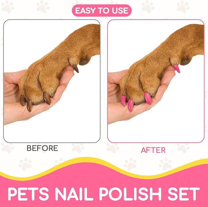 Dog Nail Polishï¼ Dog Nail Polish Pens Quick Dry-12 Colors, Pet Nail Polish Set for Dogsï¼ DIY Dogs Puppy Nails, Dog Safe Nail Polish Non Toxic, Odorless, Easy to Applyt