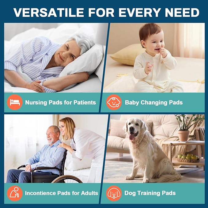 AAY Bed Pads Disposable 30" x 36" (100 Count), Extra Large Super Absorbency Disposable Underpads for Incontinence, XXL Premium Leakproof Protective Chucks Pee Pads for Adult, Kids, Puppy Training