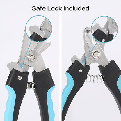 2 Pack Pet Nail Trimmer Clipper Set with 2 Nail Files, Dog Nail Clippers for Small, Large & Medium Dogs Cats Pet Toenail Clippers with Nail Files