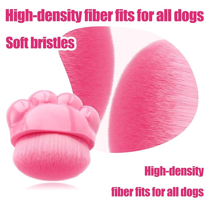 2pcs Dog Paw Balm Brush, Dog Paw Pad Balm Brush with Silicone Cleaning Pad Dog Cares Products Dog Nose Balm Applicator Paw Cleaning Brush for Dogs Cats (Pink)