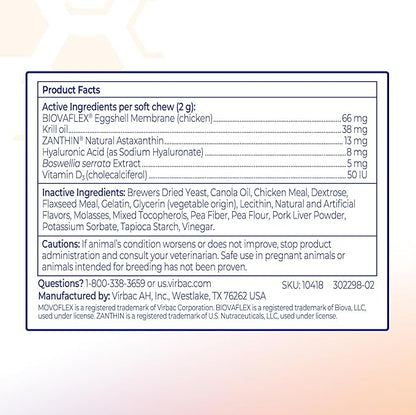 Advanced Joint Support Supplement for Small Dogs - Hip and Joint Support - Dog Joint Supplement - Hip and Joint Supplement Dogs - 60 Soft Chews (by Virbac)